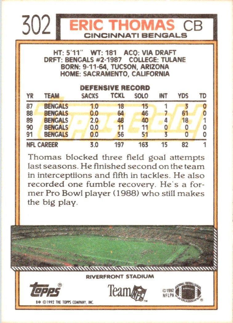 1992 Topps Eric Thomas