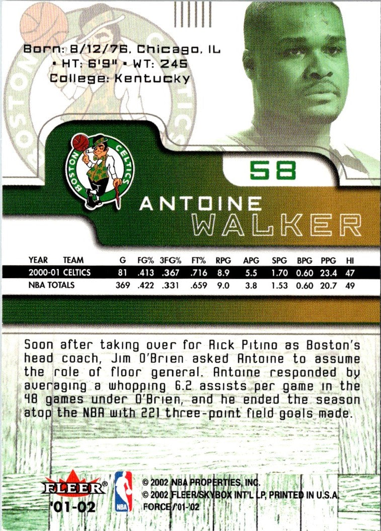 2001 Fleer Force Antoine Walker