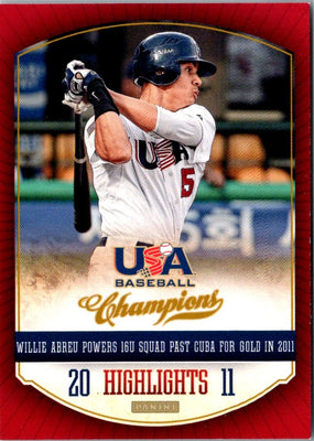 2012 Panini USA Baseball Willie Abreu #24