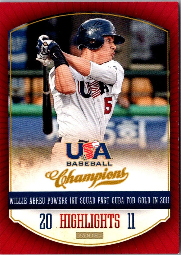 2012 Panini USA Baseball Willie Abreu #24