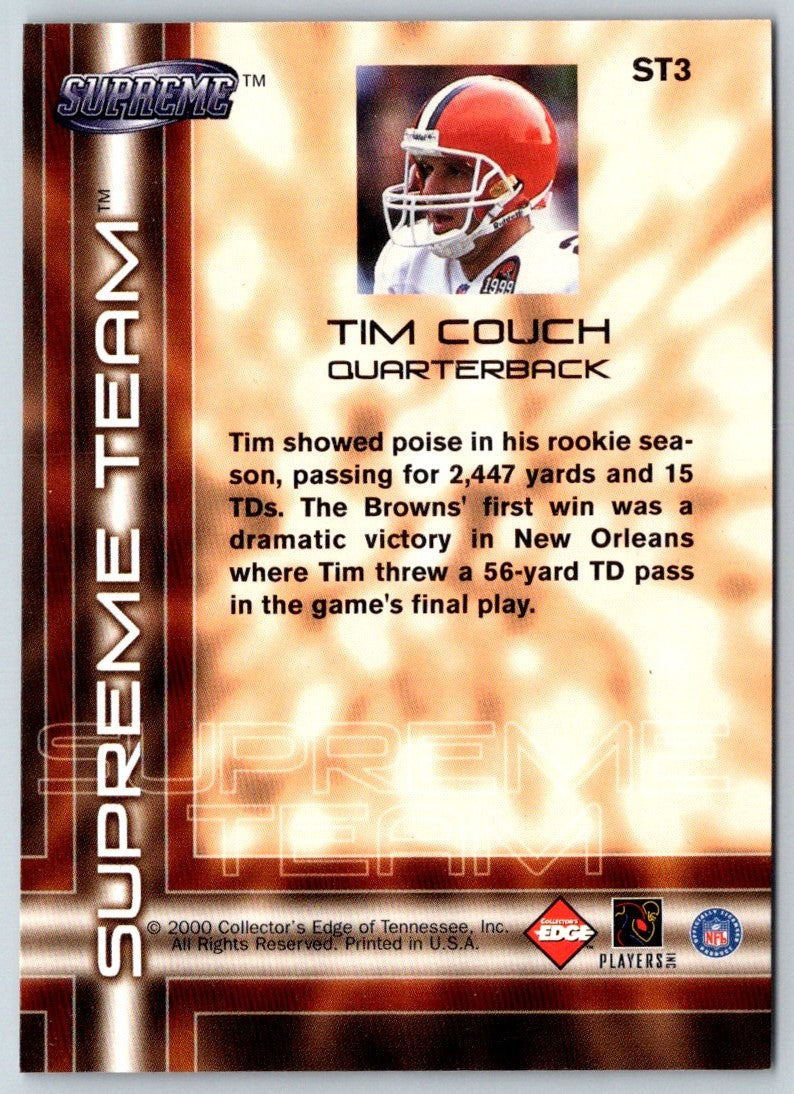 2000 Collector's Edge Supreme Team Tim Couch