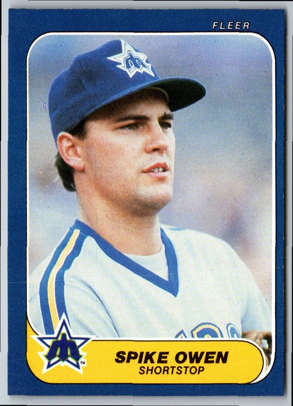 1986 Fleer Spike Owen #471