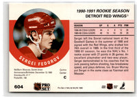 1990 Pro Set Sergei Fedorov #604B Rookie
