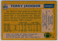 1982 Topps Terry Jackson #423