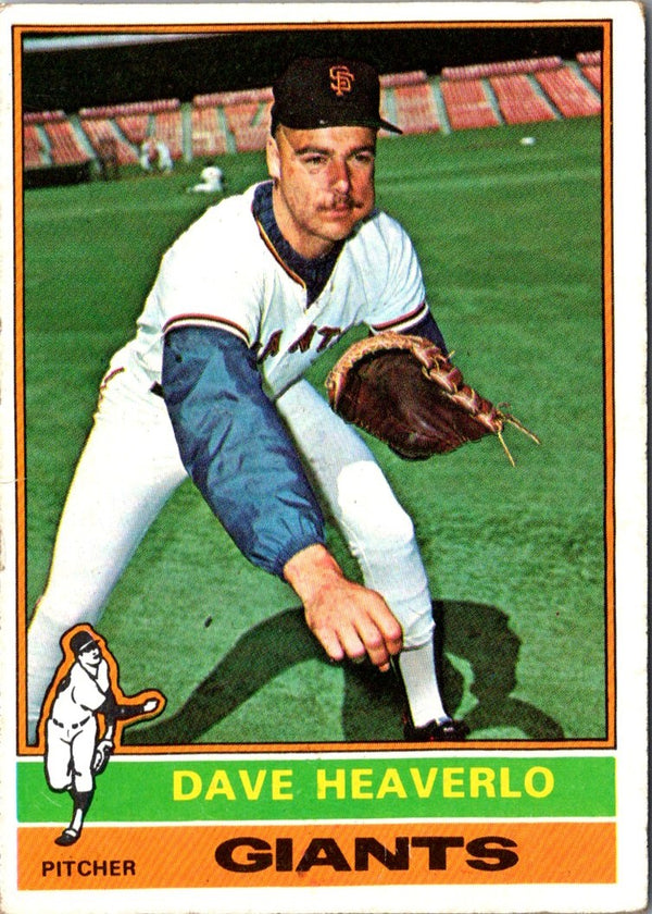 1976 Topps Dave Heaverlo #213 Rookie