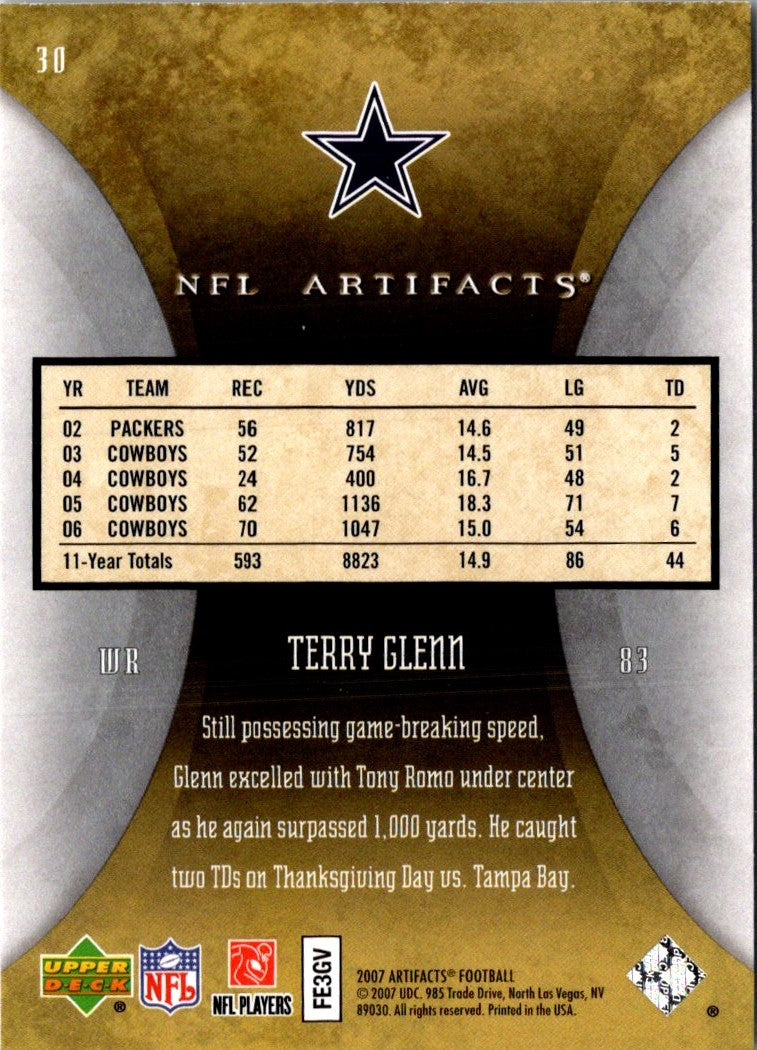 2007 Upper Deck Artifacts Terry Glenn