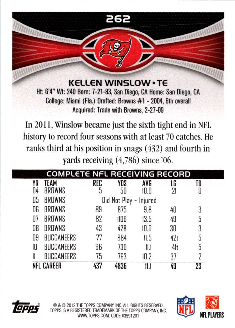 2012 Topps Kellen Winslow
