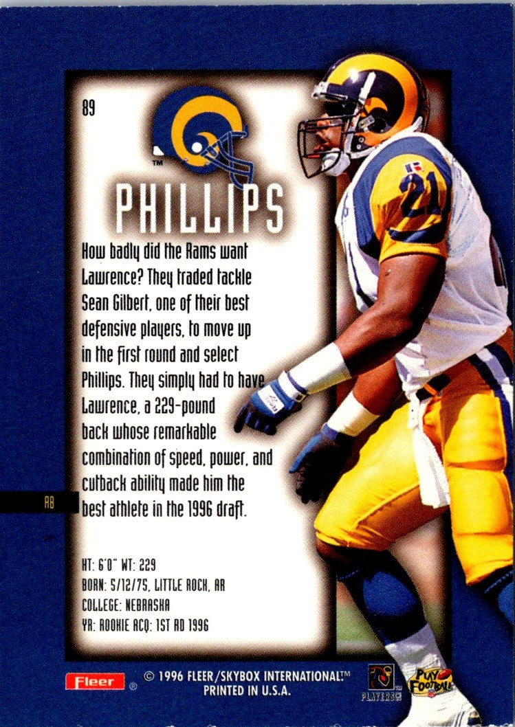 1996 Ultra Sensations Blue Lawrence Phillips