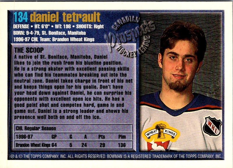 1997 Bowman CHL Daniel Tetrault