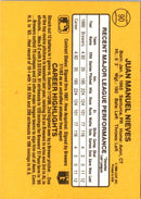 1987 Donruss Juan Nieves