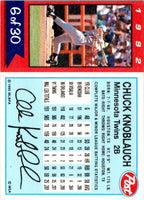 1992 Post Cereal Chuck Knoblauch #6