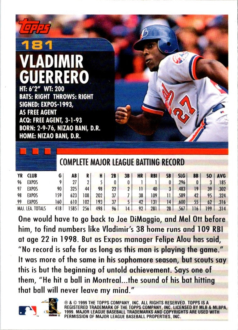 2000 Topps Vladimir Guerrero