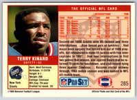 1989 NFL Proset Terry Kinard #285