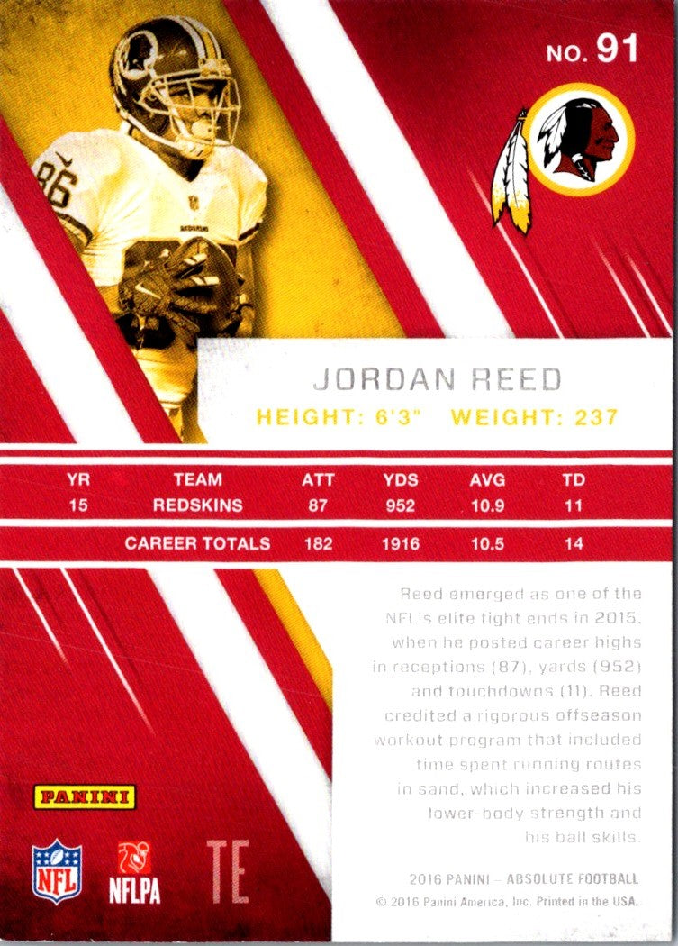 2016 Panini Absolute Jordan Reed