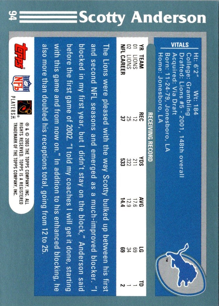 2003 Topps Scotty Anderson