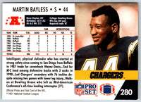 1991 Pro Set Martin Bayless #280