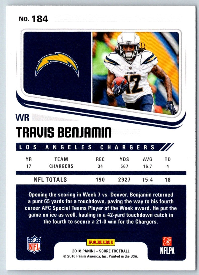 2018 Score Scorecard Travis Benjamin