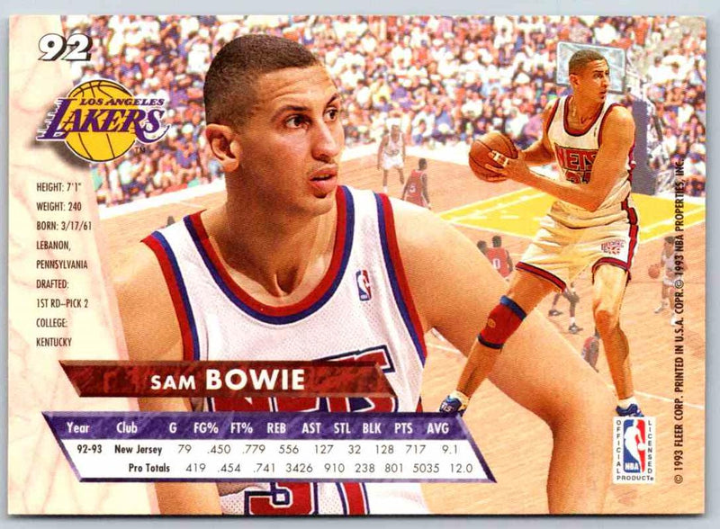 1992 Fleer Ultra Sam Bowie