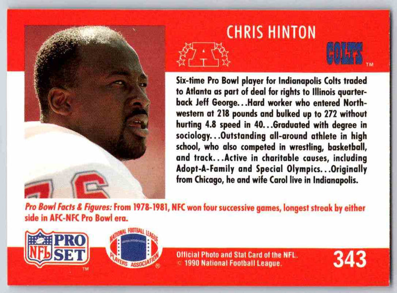 1990 Pro Set Chris Hinton