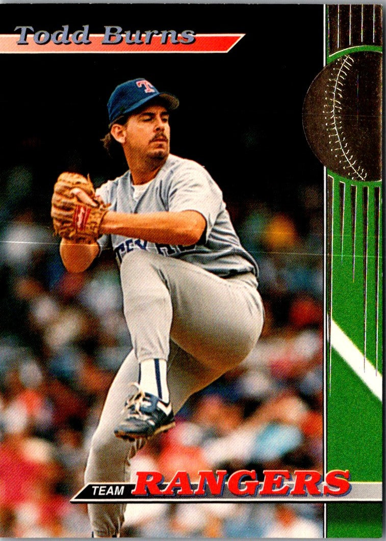 1993 Stadium Club Texas Rangers Todd Burns
