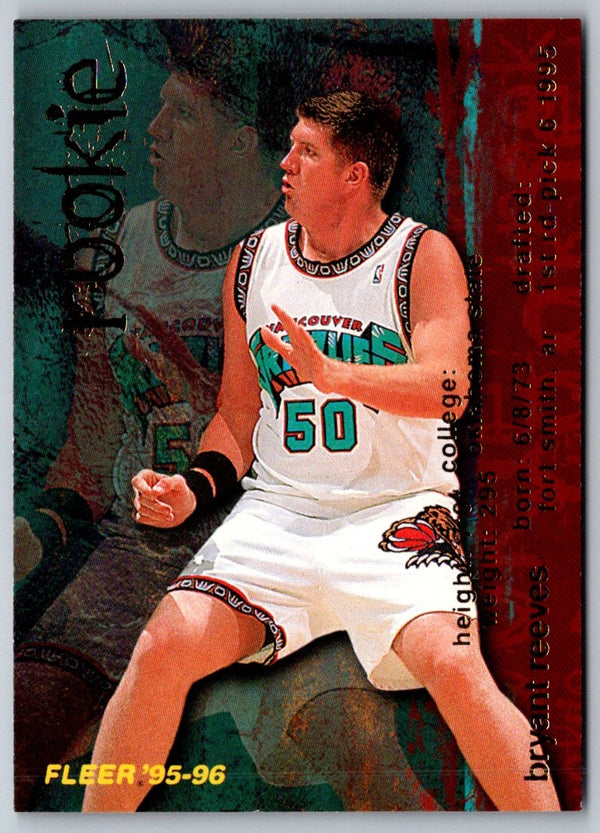 1995 Fleer Bryant Reeves #305 Rookie