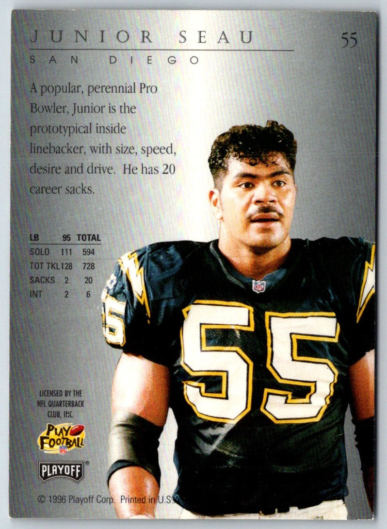 1996 Playoff Trophy Contenders Junior Seau