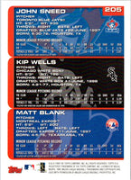 2000 Topps Matt Blank/Kip Wells/John Sneed #205 Rookie