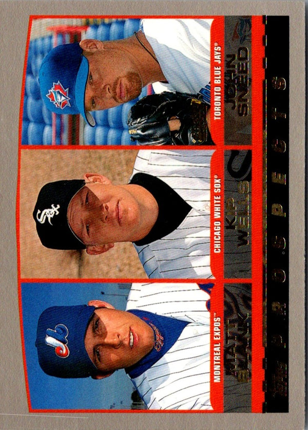 2000 Topps Matt Blank/Kip Wells/John Sneed #205 Rookie