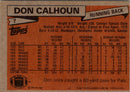 1981 Topps Don Calhoun