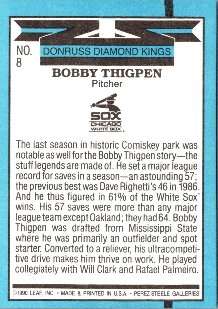 1991 Diamond Kings Bobby Thigpen