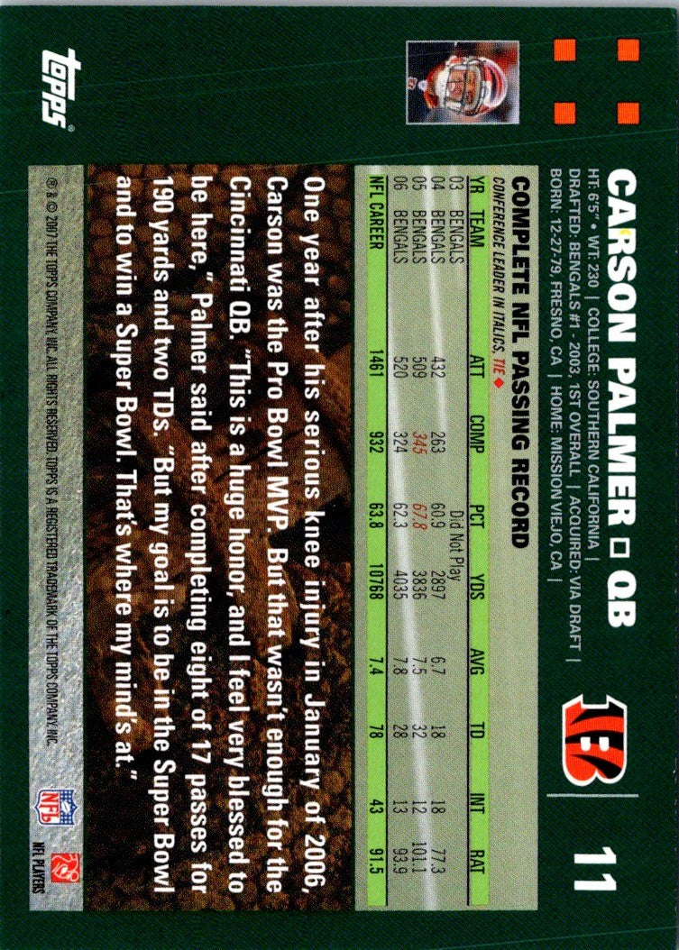 2007 Topps Carson Palmer