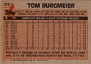 1983 Topps Tom Burgmeier