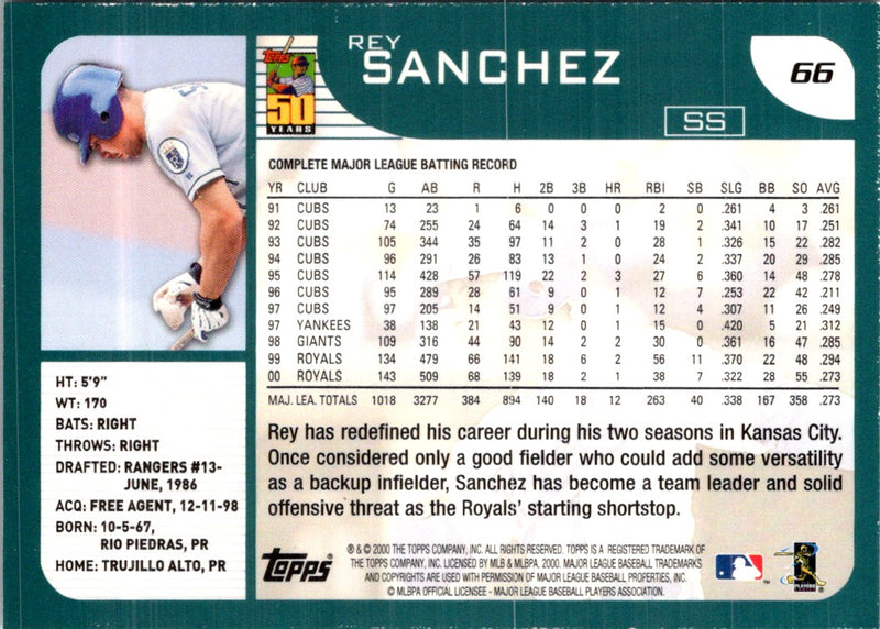 2001 Topps Rey Sanchez