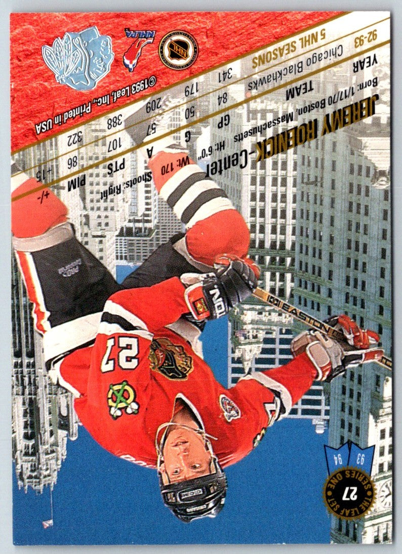 1991 Coca-Cola Chicago Blackhawks John Tonelli