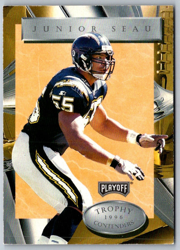 1996 Playoff Trophy Contenders Junior Seau #55