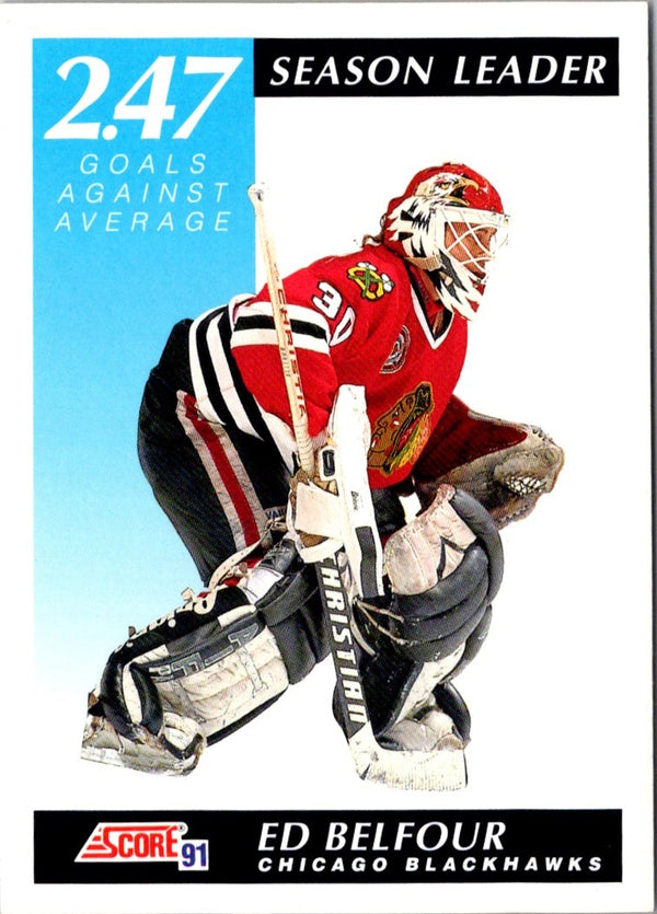 1991 Score Canadian Bilingual Ed Belfour #301