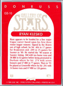 1992 Triple Play Gallery of Stars Ryan Klesko