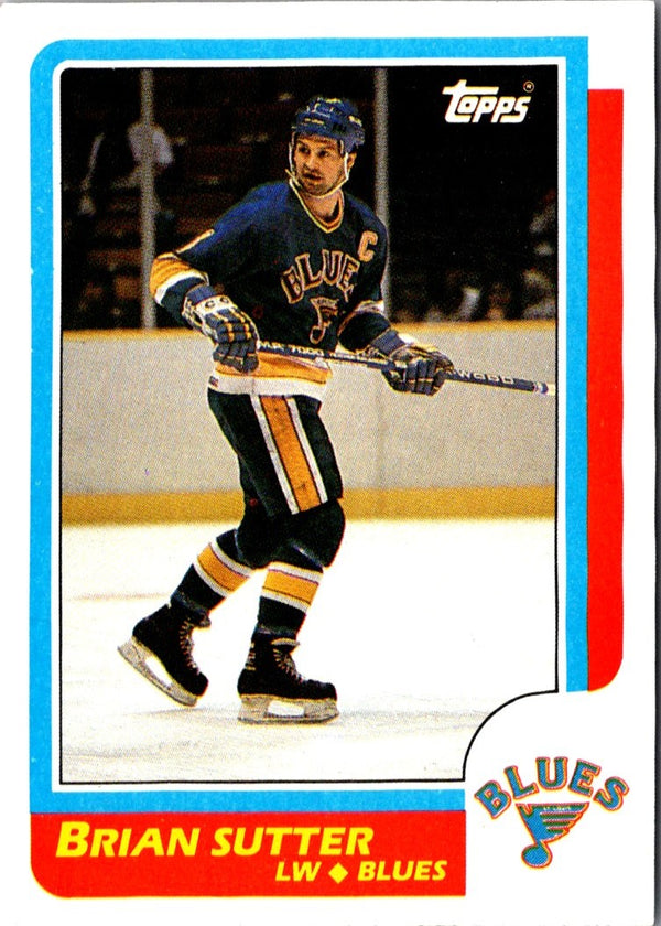 1986 O-Pee-Chee Brian Sutter #72