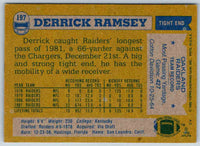 1982 Topps Derrick Ramsey #197