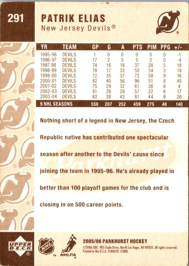 2005 Parkhurst Patrik Elias