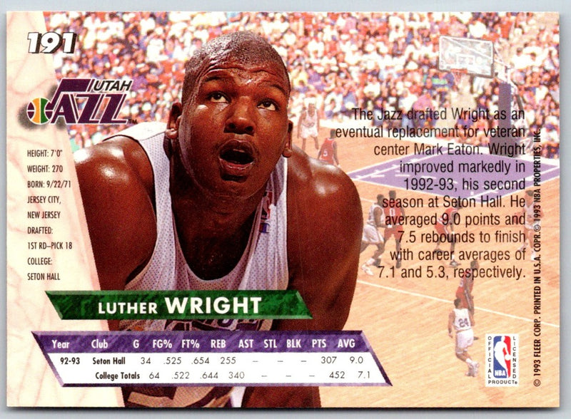 1993 Ultra Luther Wright