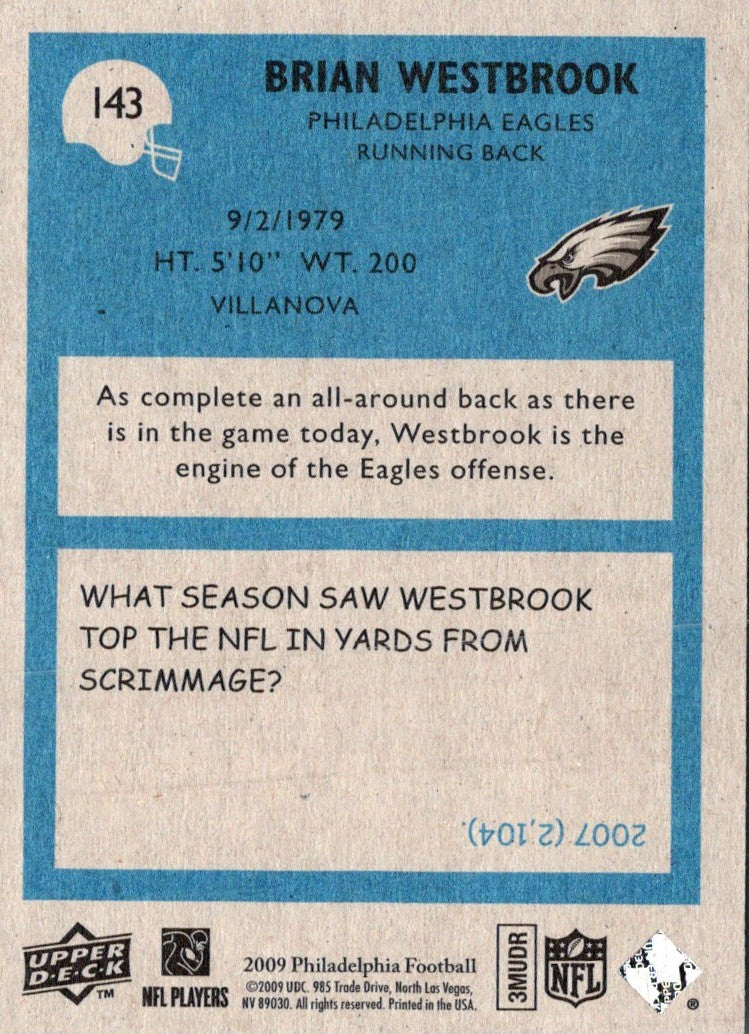 2009 Upper Deck Brian Westbrook