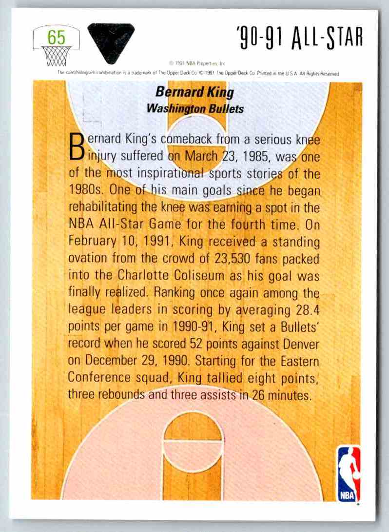 1992 Upper Deck Bernard King