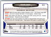 2014 Bowman David Dahl #TP-7