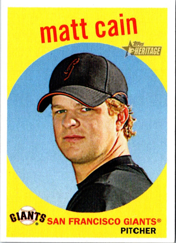 2008 Topps Heritage Matt Cain #182