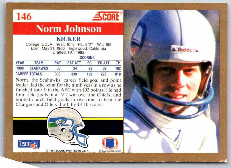 1991 Score Norm Johnson