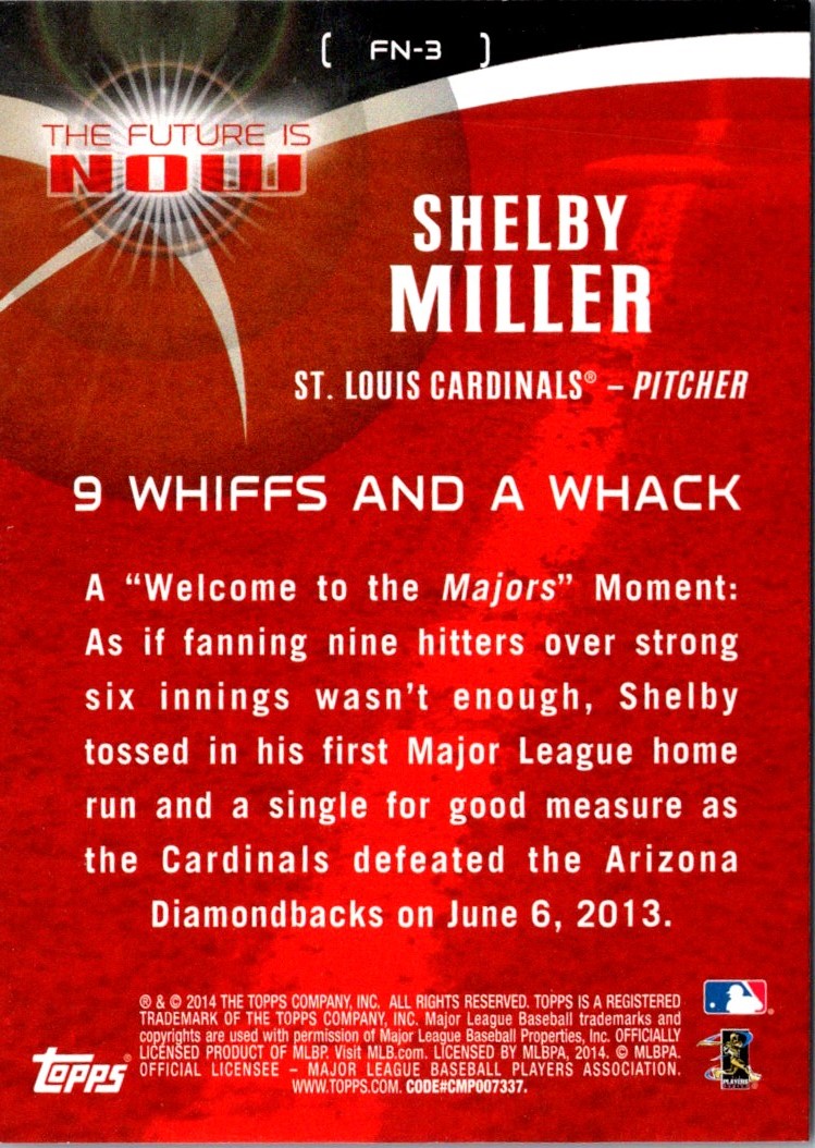 2014 Topps The Future is Now Shelby Miller