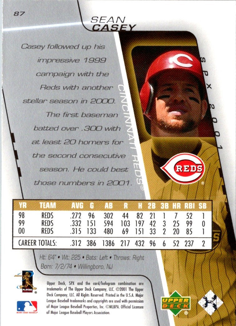 2001 SPx Sean Casey