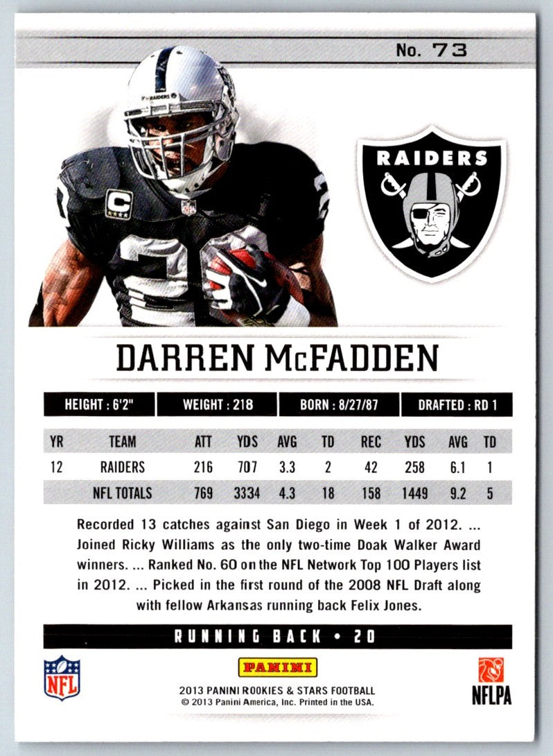 2013 Panini Rookies & Stars Longevity Darren McFadden