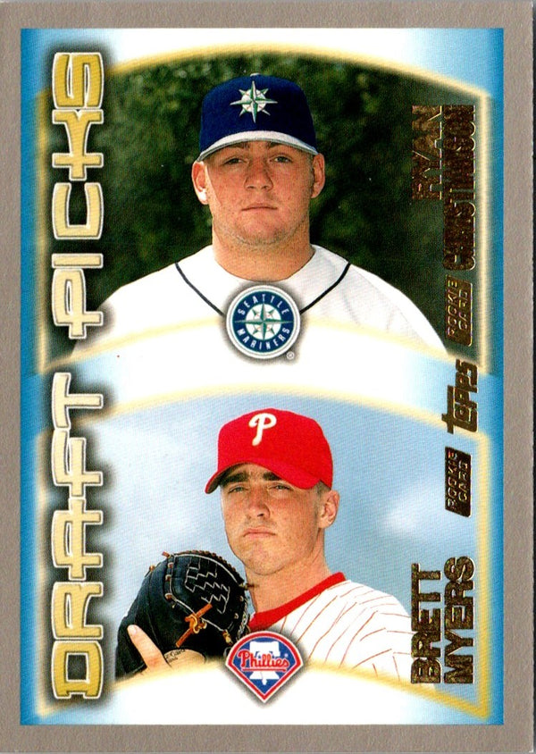 2000 Topps Ryan Christianson/Brett Myers #213 Rookie